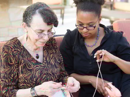 Knitting with Grandma