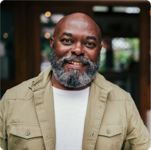 African American man smiling African American man smiling