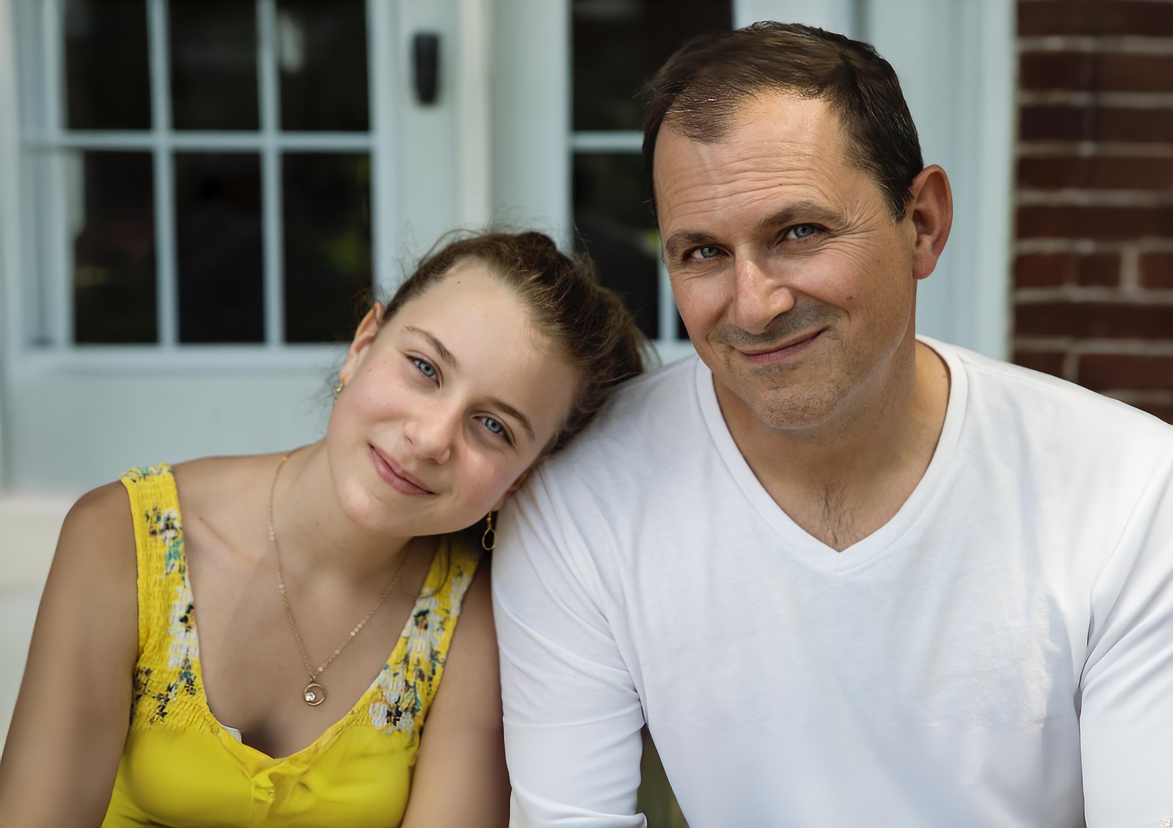 Teenage daughter and her father