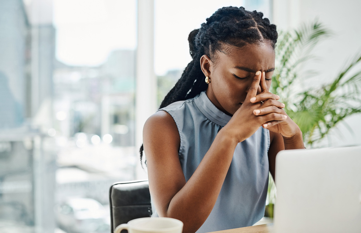 Frustrated caregiving employee